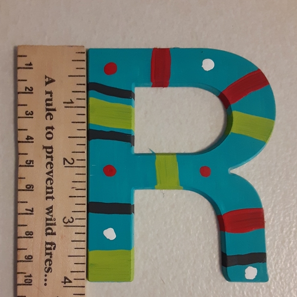 HANDPAINTED INITIAL LETTER R - Picture 4 of 4